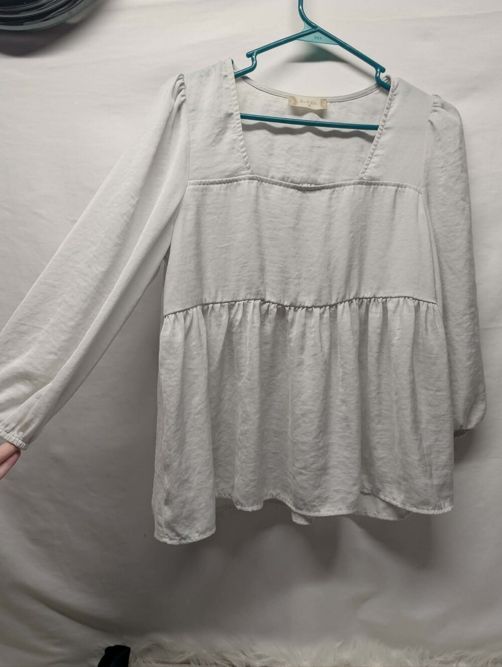 Nwot Altar'd State White Square-Neck Peasant Tunic